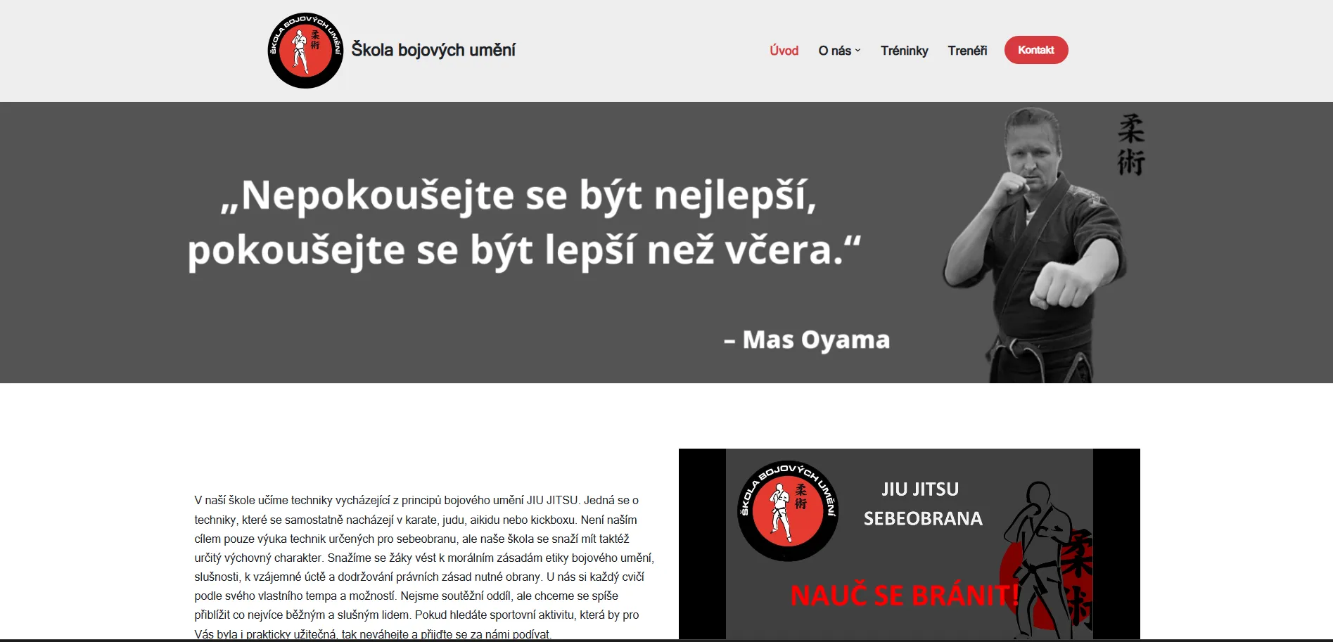 Mockup redesignu webu